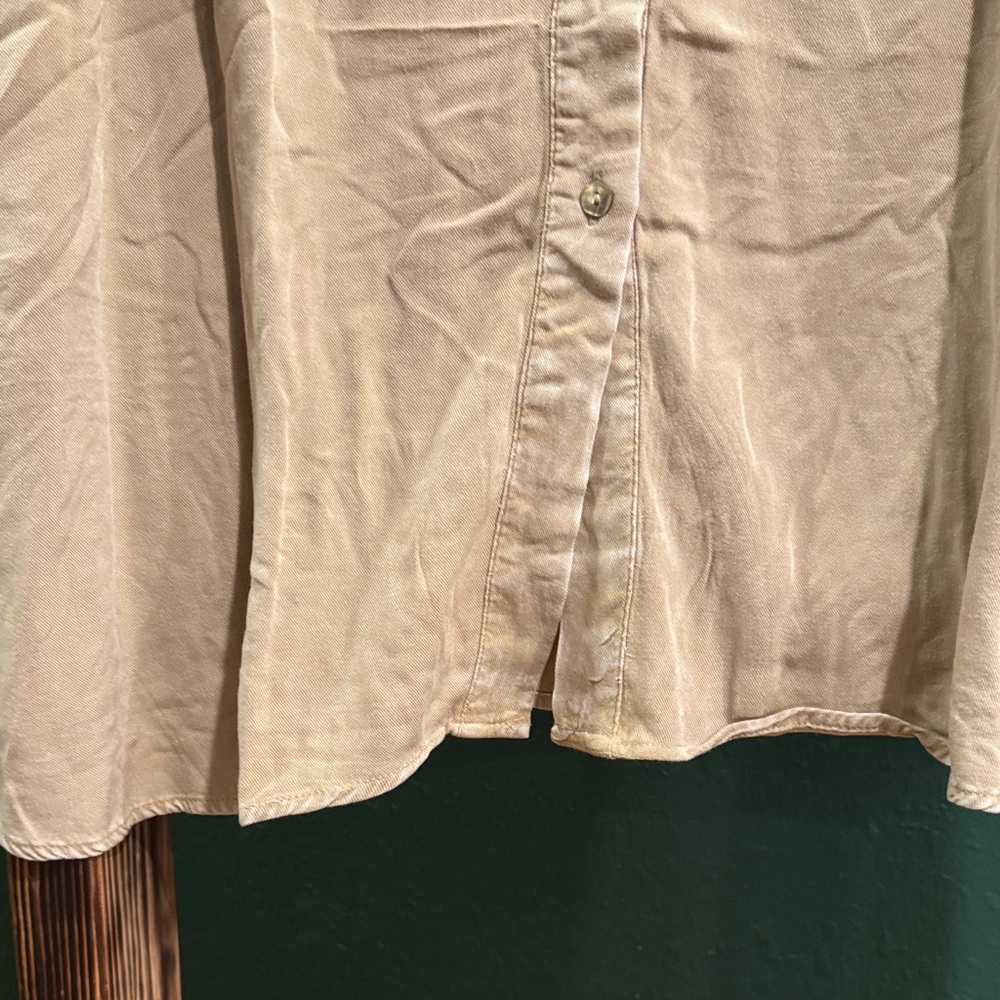 Easel Tan Button-Up Dress - Picture 6 of 7